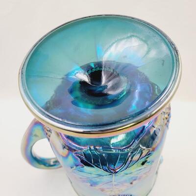 INDIANA CARNIVAL IRIDESCENT GRAPE PATTERN LARGE PITCHER
