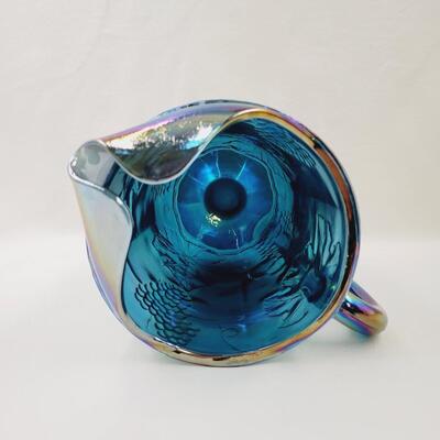 INDIANA CARNIVAL IRIDESCENT GRAPE PATTERN LARGE PITCHER