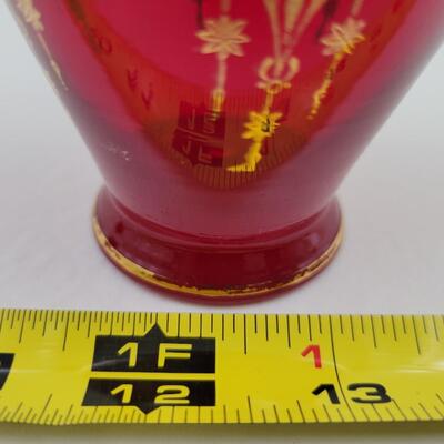 RED HAND PAINTED GLASS BUNDLE