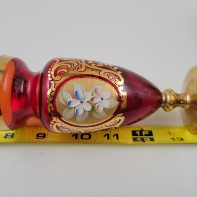 RED HAND PAINTED GLASS BUNDLE