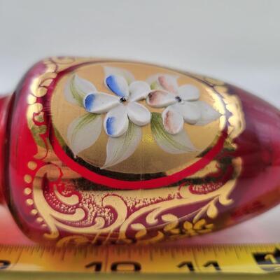 RED HAND PAINTED GLASS BUNDLE