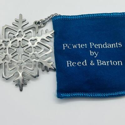 Lot 117: Reed and Barton Pewter Snowflake Pendant