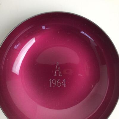 C - 687 Gustavsberg Argenta Pottery Bowl/Enamel& Silver Plated Bowl