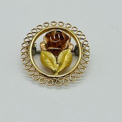Lot 121: Krementz Two-Tone Flower Pin, 925 Bow with CZ's and More