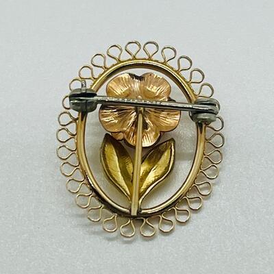 Lot 121: Krementz Two-Tone Flower Pin, 925 Bow with CZ's and More