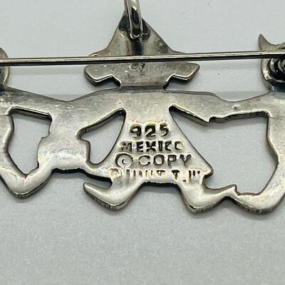 Lot 123: 925 Mexico Sombrero Pendant/Charm & 925 Mexico Halloween Trick-or-Treaters Pendant/Brooch