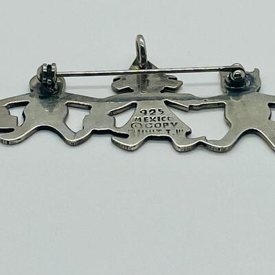 Lot 123: 925 Mexico Sombrero Pendant/Charm & 925 Mexico Halloween Trick-or-Treaters Pendant/Brooch