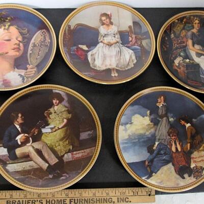 5 Norman Rockwell Collector Plates