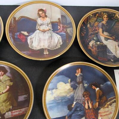5 Norman Rockwell Collector Plates