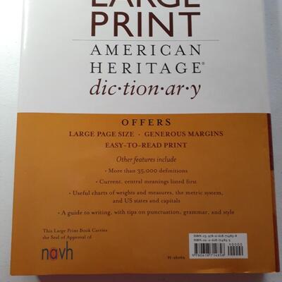 The large print american heritage dictionary