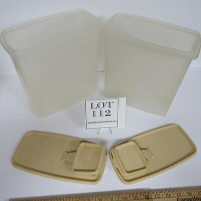 2 Vintage Tupperware Covered Containers