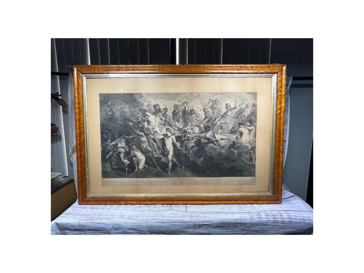 Antique Framed French Print of The Council of the Gods by Peter Paul ...