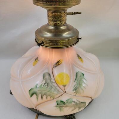 CAMBRIDGE 96 ELECTRIC & GLASS LAMP - HAND PAINTED