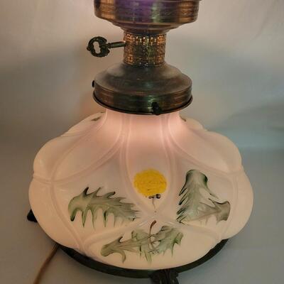 CAMBRIDGE 96 ELECTRIC & GLASS LAMP - HAND PAINTED