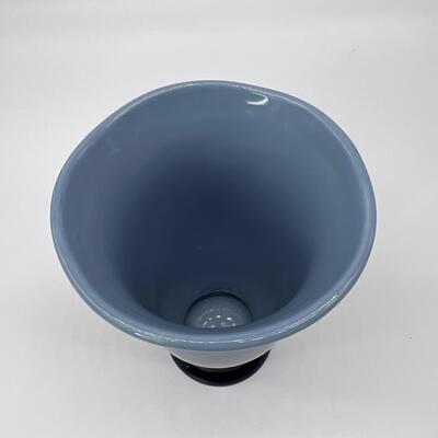 Pair (2) ~ SUMMER SHOP ~ Ombre Blue Ceramic Dessert Glasses / Vases