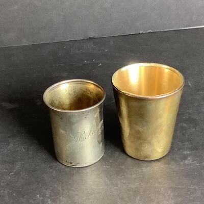 B - 651. Pair of Sterling Silver Shot Glasses
