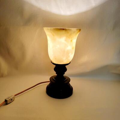 DECORATIVE RESIN SHADE TABLE LIGHT