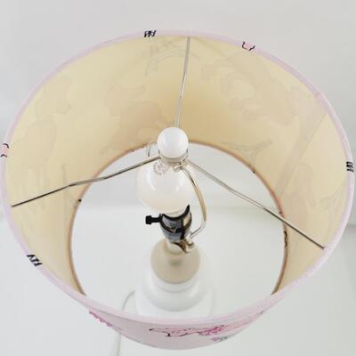 CUTE PINK & WHITE POODLE DOG TABLE LAMP