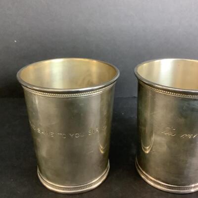 B - 644 Pair of Reed & Barton Sterling Silver Mint Julep Cups