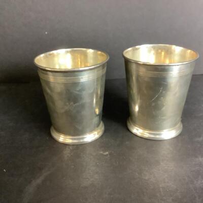 B - 645 Pair of Reed & Barton Sterling Silver Mint Julep Cups