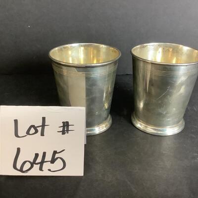 B - 645 Pair of Reed & Barton Sterling Silver Mint Julep Cups