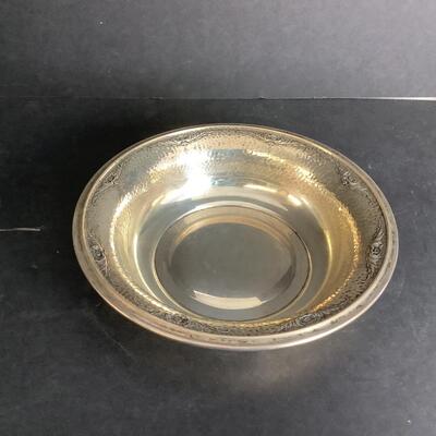 B - 647 Hammered Sterling Silver Bowl by Wallace.