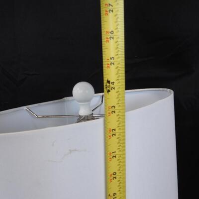 White Bedside Lamp, 22", Slightly Dirty Shade