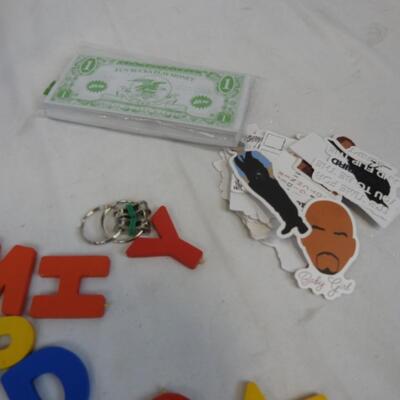 10+ Toy Lot: Lite Brite, Vinyl Stickers, 2 Puzzles, Stacking Cups, etc