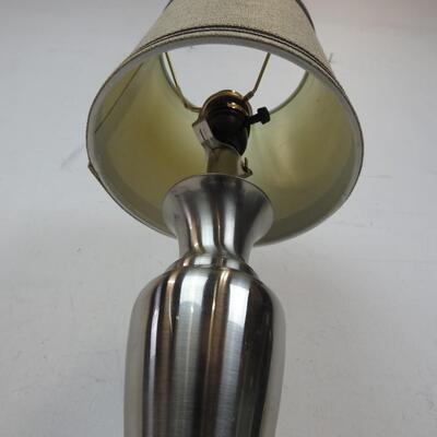Stainless Steel Bedside Lamp, 21.5"