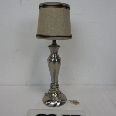 Stainless Steel Bedside Lamp, 21.5"