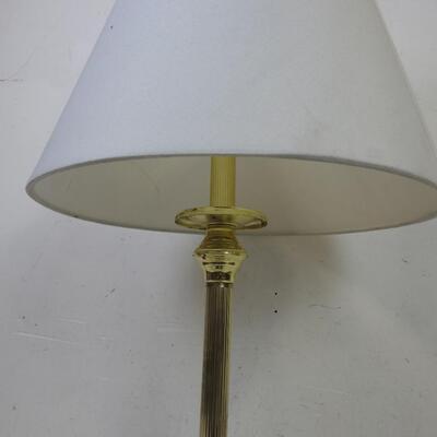 Gold Toned Lamp, Works, 28" Tall