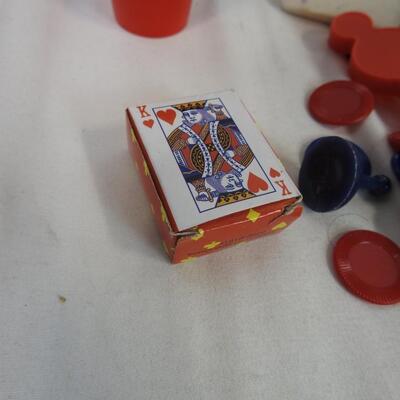 Lot of Assorted Games and Pieces, Assorted Dice, Dominoes, Jacks