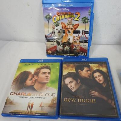 9 BluRay Movies: Elf, Twilight New Moon, the Fox and the Hound, Zac Efron Films