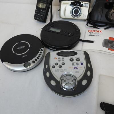 9+ Electronics: 3 Cameras, 3 CD Players, Walkie Talkie, Speakers