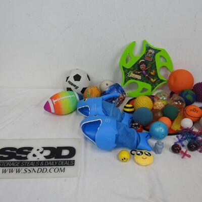 30+ Toy Lot: Lots of Balls, Sharks, Outdoor Toys