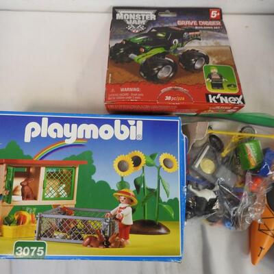 Kids Toy Lod: Playmobile, K'nex Monster Jam, Wooden Blocks