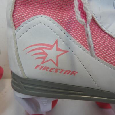 Pair of Pink Roller Skates, Firestar, Roller Derby, Size 3