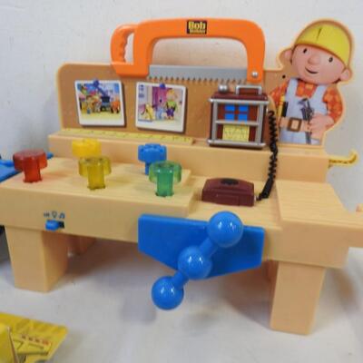 Toy Lot: Blocks, Construction Tools, Cowboy Mr Potato Head, Faom Blocks