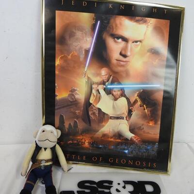 Star wars Jedi Knight Poster, and Han Solo Monkey Doll