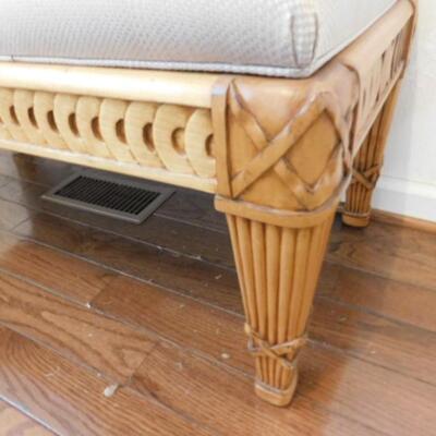 Wood Frame Decorative Cushioned Bench 39