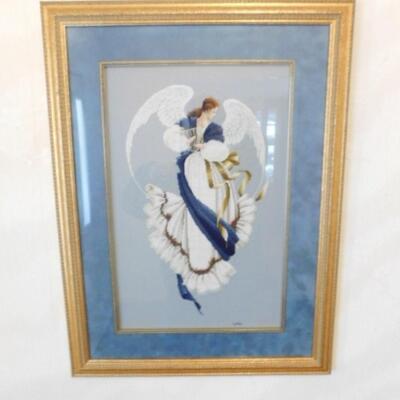 Colorful and Highly Detailed Framed Angel Needlework Art 20