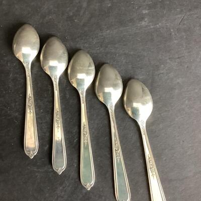 B - 662 Lot of Sterling Silver Serving pieces and 5 Demitasse Spoons