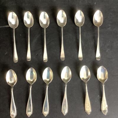 B - 664  Lot of 12 Sterling Silver Demitasse Spoons