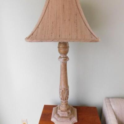 Pair of Composite Post Table Lamps with Shades