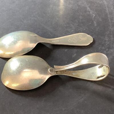 B - 666 Sterling Silver Baby Cup & Spoons