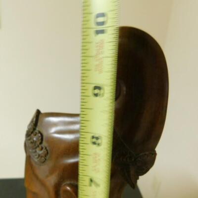 Wood Carved Female Statuette Unmarked