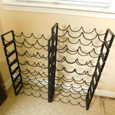 Heavy Wire Metal Frame Wine Rack Towers Consisting of 15 Individual Stacking Pieces
