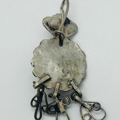Lot 127 Atique/Vintage Handcrafted Pendant with Red Glass Stone