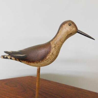Hand Carved Sand Piper Shore Bird Signed by Artist Jim Slack Upright