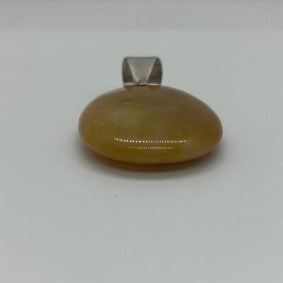 Lot 129: Jay King 925 DTR Butterscotch Jasper Pendant Desert Rose Trading Co.